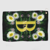 Serviette De Golf Monogramme personnalisé Votre initiale Nom Art de (Horizontal)