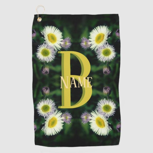 Serviette De Golf Monogramme personnalisé Votre initiale Nom Art de (Devant)