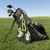 Serviette De Golf Monogramme personnalisé Votre initiale Nom Art de (Vert)