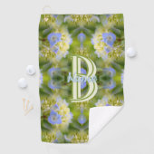 Serviette De Golf Monogramme personnalisé Votre initiale Nom Fleur d (En situation)