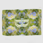 Serviette De Golf Monogramme personnalisé Votre initiale Nom Fleur d (Horizontal)