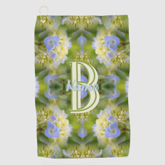 Serviette De Golf Monogramme personnalisé Votre initiale Nom Fleur d (Devant)