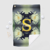Serviette De Golf Monogramme personnalisé Votre initiale Nom Fleur d (En situation)
