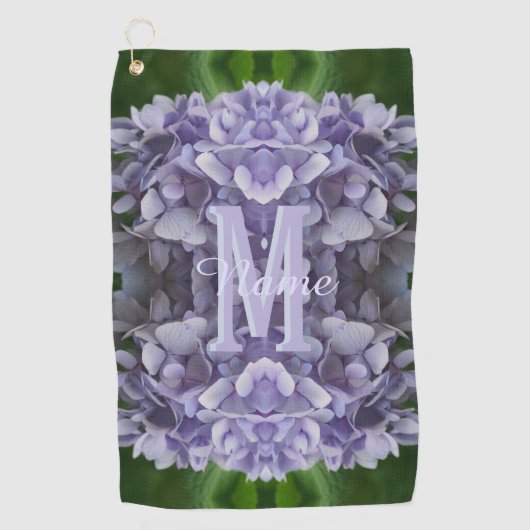 Serviette De Golf Monogramme personnalisé Votre initiale Nom Fleur d (Devant)