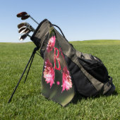 Serviette De Golf Monogramme personnalisé Votre initiale Nom Fleur r (Vert)