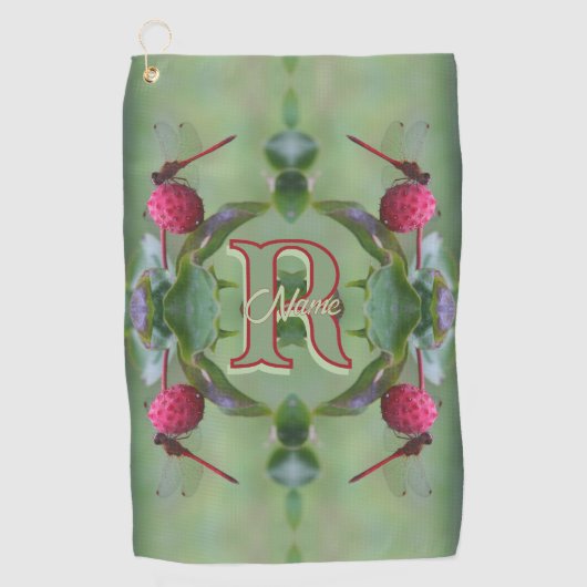 Serviette De Golf Monogramme personnalisé Votre initiale Nom Libellu (Devant)