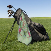 Serviette De Golf Monogramme personnalisé Votre initiale Nom Libellu (Vert)