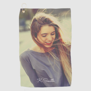 Serviette De Golf Monogramme photo personnalisée à l'aide du filtr