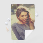 Serviette De Golf Monogramme photo personnalisée à l'aide du filtre  (En situation)