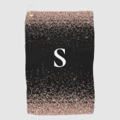 Serviette De Golf Monogramme Rose Gold (Devant)