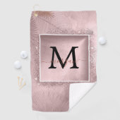 Serviette De Golf Monogramme rose Parties scintillant or (En situation)