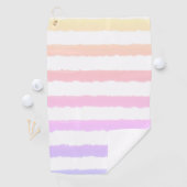 Serviette De Golf Monogramme Rose Violet Blanc Aquarelle (En situation)