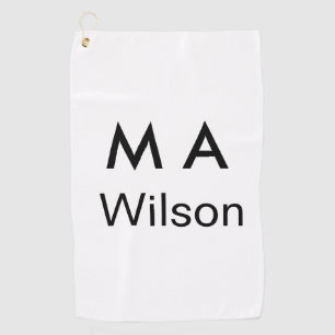 Serviette De Golf Monogramme simple ajoutez votre lettre de nom homm