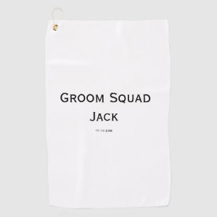 Serviette De Golf monogramme simple personnalisé ajoutez votre nom m