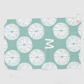 Serviette De Golf Monogramme | Taco à propos de l'amour | Patte Turq (Horizontal)