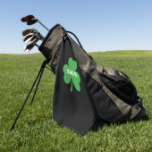 Serviette De Golf Monogramme Trèfle Chanceux Shamrock (Vert)