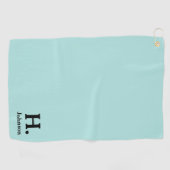 Serviette De Golf Monogramme Turquoise clair (Horizontal)