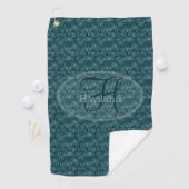 Serviette De Golf Monogramme Turquoise pour imprimer Golf Towel - HA (En situation)