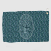 Serviette De Golf Monogramme Turquoise pour imprimer Golf Towel - HA (Horizontal)
