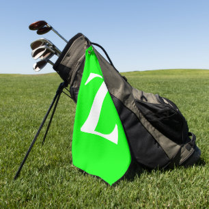 Serviette De Golf Monogramme vert clair blanc