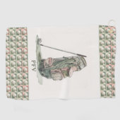 Serviette De Golf Monogrammed Golf Ball Motif Lady's (Horizontal)