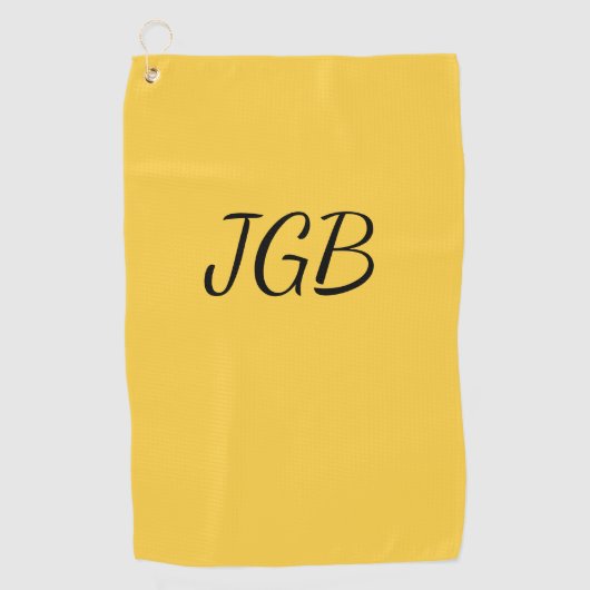 Serviette De Golf Monogrammed Yellow Gold ou Choisir un Arrière - pl (Devant)