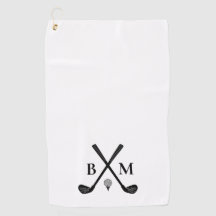 Monogrammes Initiales Golf Clubs Thème Moderne Élé