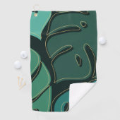 Serviette De Golf Monstère géante verte design feuille (En situation)