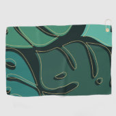 Serviette De Golf Monstère géante verte design feuille (Horizontal)