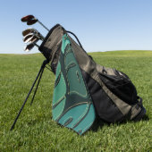 Serviette De Golf Monstère géante verte design feuille (Vert)