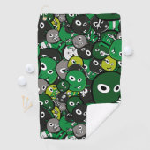 Serviette De Golf Monstre vert (En situation)