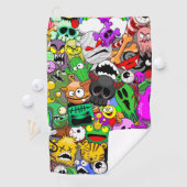 Serviette De Golf Monstres caractères mignons Motif d'Halloween (En situation)