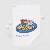 Serviette de golf Moo & Oink (En situation)