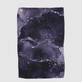 Serviette De Golf Moody Agate | Midnight Indigo Deep Purple Glam (Devant)