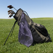 Serviette De Golf Moody Agate | Midnight Indigo Deep Purple Glam (Vert)