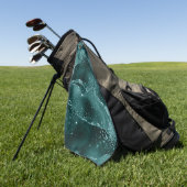 Serviette De Golf Moody Agate | Turquoise Vert Malachite Riche Joyau (Vert)