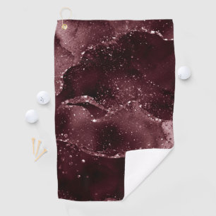 Serviette De Golf Moody Agate   Vin Bordeaux Sangria Merlot Maroon