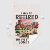 Serviette De Golf Morsure de serpent à sonnette d'humour de retraite (En situation)