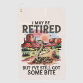 Serviette De Golf Morsure de serpent à sonnette d'humour de retraite (Devant)