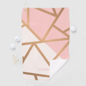Serviette De Golf Mosaïque d'or rose (En situation)
