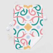 Serviette De Golf Mosaïque/pastel/ressort (En situation)