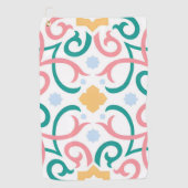 Serviette De Golf Mosaïque/pastel/ressort (Devant)