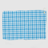 Serviette De Golf Motif à carreaux bleu blanc (Horizontal)