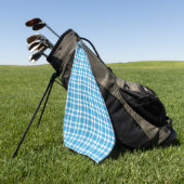 Serviette De Golf Motif à carreaux bleu blanc (Vert)