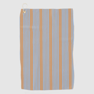 Serviette De Golf Motif à cinq bandes bleu et brun