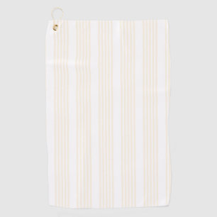 Serviette De Golf Motif à cinq rayures beige et blanc