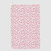 Serviette De Golf Motif à coeur rose mignon (Devant)