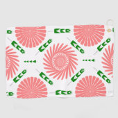Serviette De Golf motif à fleurs roses (Horizontal)