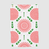 Serviette De Golf motif à fleurs roses (Devant)