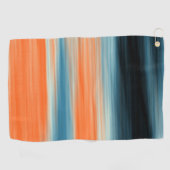 Serviette De Golf Motif à rayures bleu orange (Horizontal)
